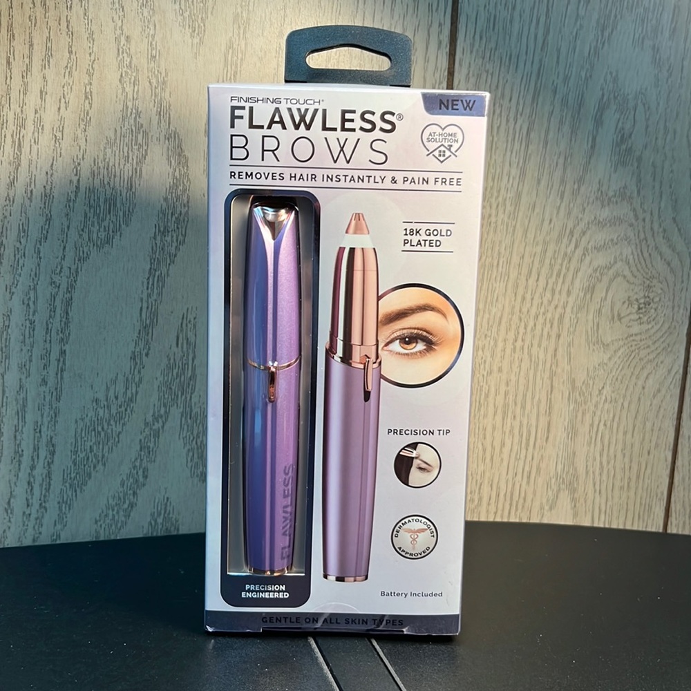 New Flawless Brows by Finishing Touch Purple 18k Gold Hair Remover